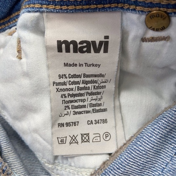 Mavi Amerika peace women jeans wide legs flare 25/34 ripped distressed blue - Picture 8 of 15